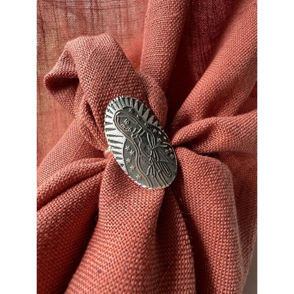 Virgin of Guadalupe Ring 925 Sterling Silver Size 10 Mexican Devotional Jewelry - Picture 13 of 16